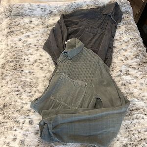 2 Maurices button down long sleeve shirts size medium